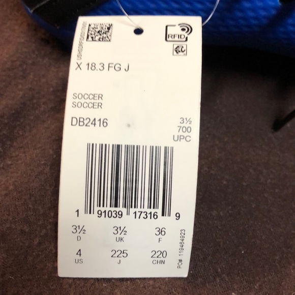 Kids Adidas X 18.3 FG J Soccer Cleats Girls Boys - Picture 6 of 7